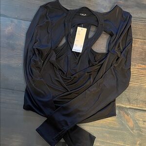 Zara Black Cutout Women's Blouse